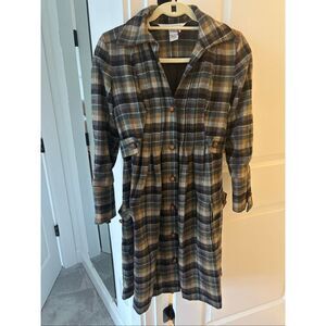 NWOT VINTAGE Diane Von Furstenburg Wool Plaid Dress/coat, Sz 6, $1,090